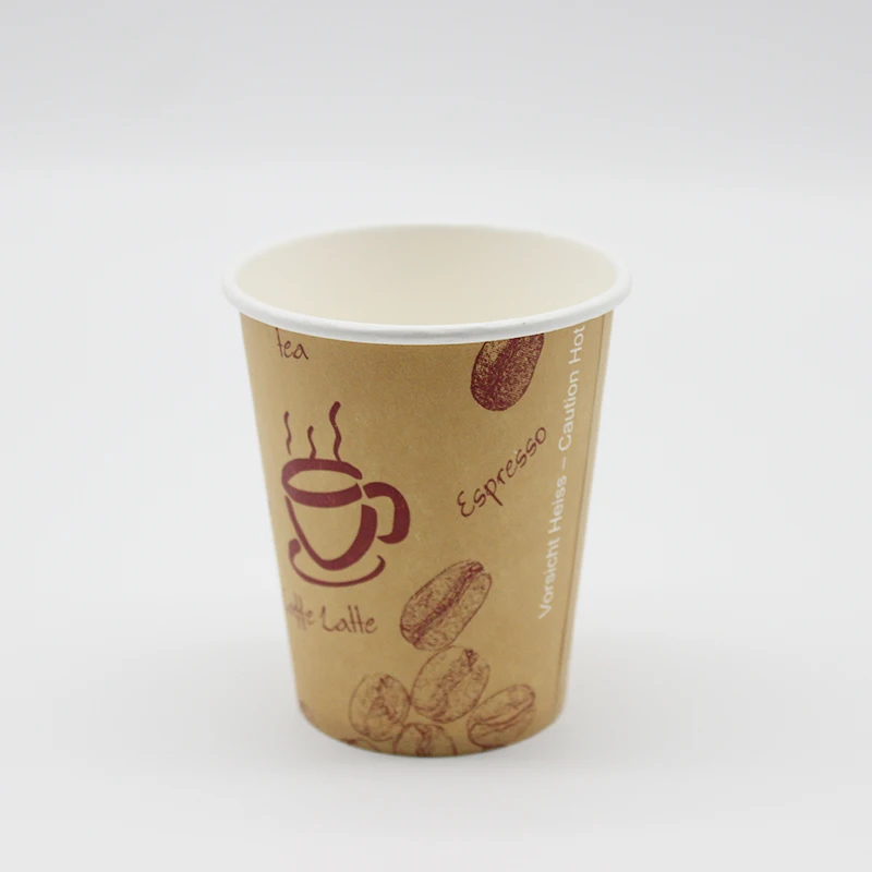
6oz Manufacturer Wholesale Single Wall Printed Hot Drinks PE Paper Cup 