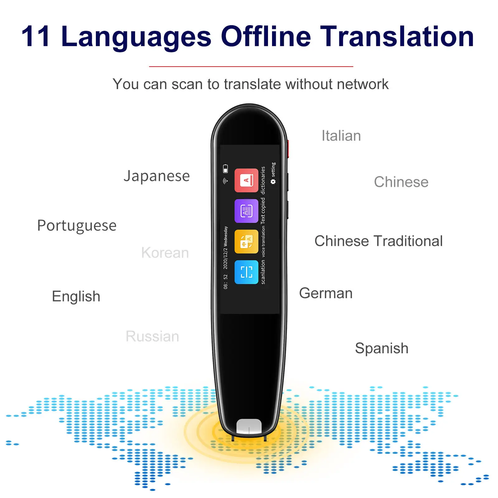 Portable Real Time Smart Translators Electronic Dictionaries Language Scan Translator Device Voice Scan Reader Translation Pen