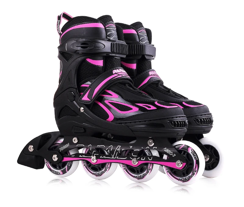 Amazon best seller  hot selling  adjustable 4 flashing PU wheels roller inline skates shoes for kids adults