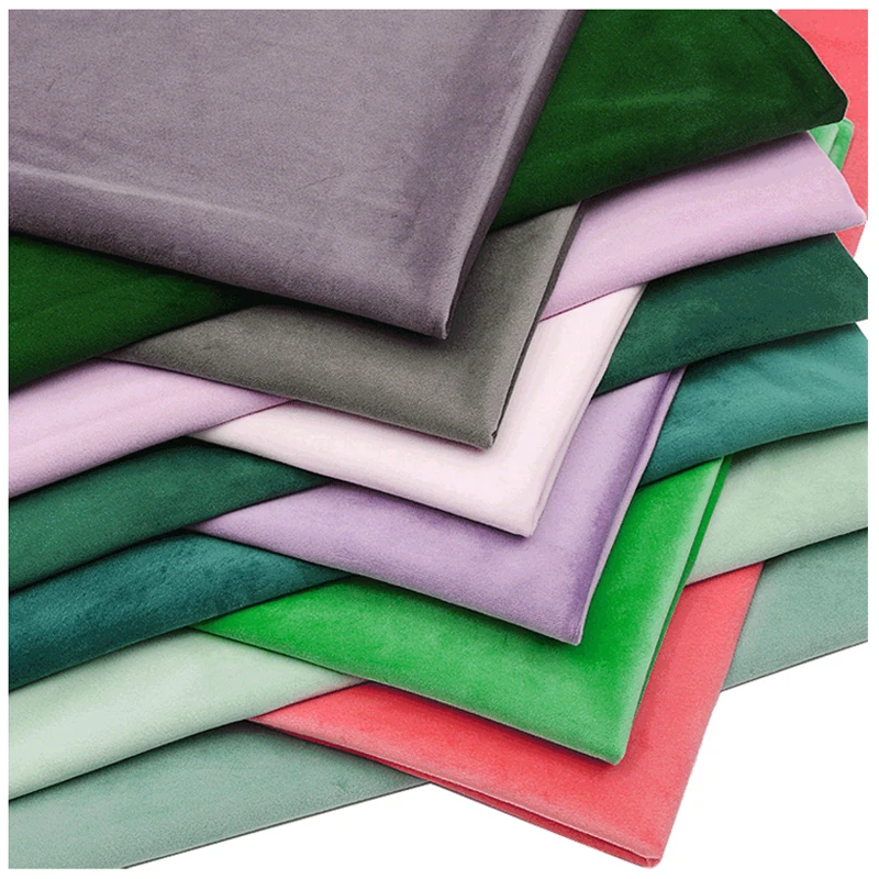 Stock Plush 55 Colors Velvet Price Per Meter For Home Furniture Velvet Fabric For Sofa Holland Ireland Korea Velvet Fabric