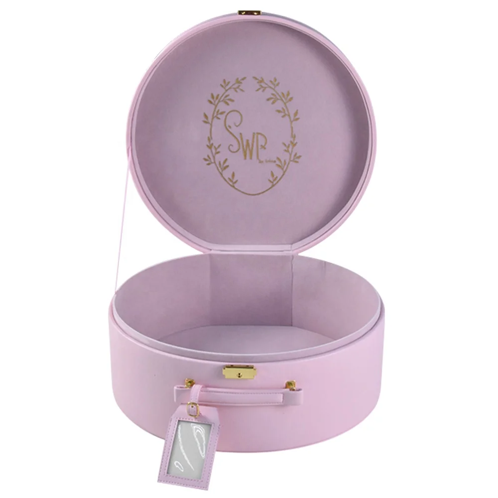 leather hat boxes with lids personalised vintage round leather hat box