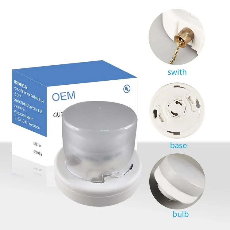 
GU24 Pull Chain lampholder LED cabinet Lights for North American market Closets, Garages, Attics 