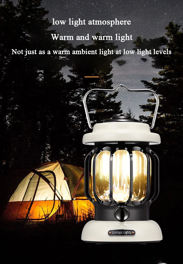 Retro ABS Electroplated Metal NiteCore Extreme Portable Hanging Camping Outdoor Camping Lights Home Outdoor Essentials