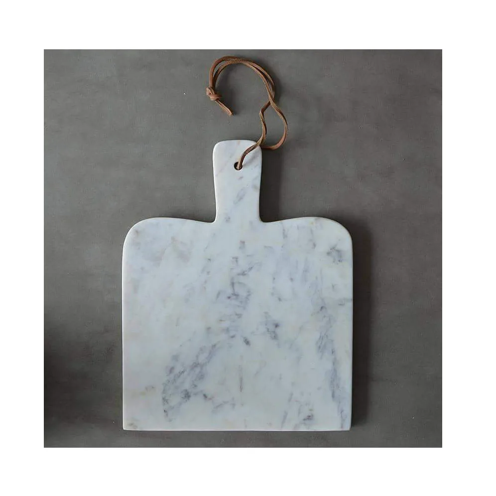 New Trending Food Contact Safe passed White Color Natural Marble Fruit Plate