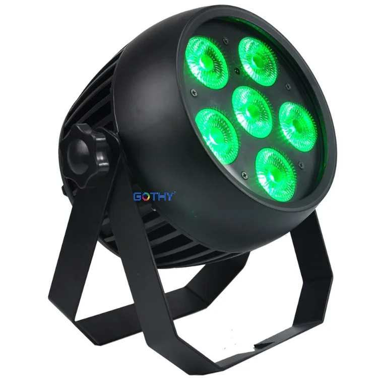 6pcs 20w RGBWAUV 6in1 waterproof app wifi battery wireless led par light