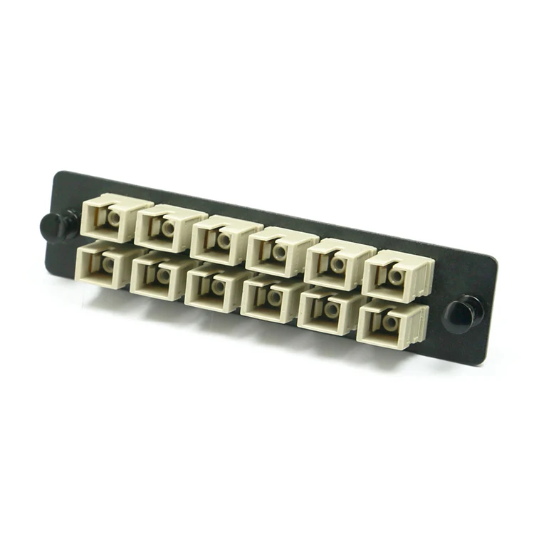 
12 Ports LC Duplex SC Simplex 12 fibers Beige MM LGX Adapter Plate 