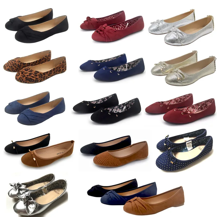 Ready to ship ladies casual flats fitness walking shoes female ballerinas other trendy shoes slip on shoes for women