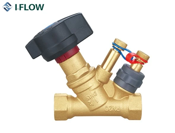 Bronze Fixed Orifice Double Regulating Balancing Valve Standard Water Manual Medium Temperature General DN15-DN50 CN;ZHE QIF