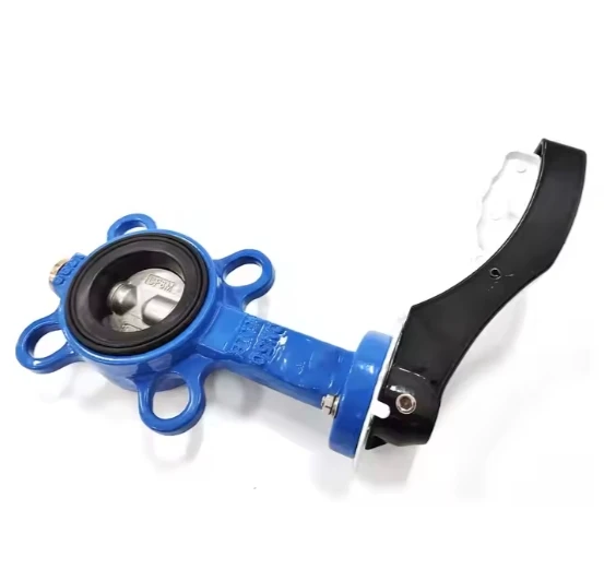 Furui manufacture butterfly valve ductile iron resilient seat sanitary hand lever wafer butterfly valve