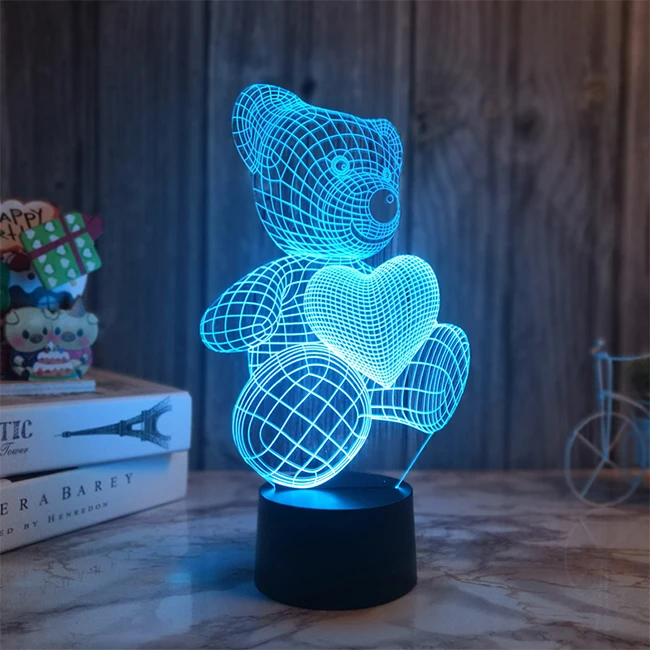 Acrylic Led Base 3d Night Light 3d Illusion Acrylic Table Desk Base Led Christmas Lamp Room Decor acrylic lights