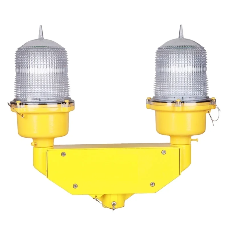 Aircraft warning lights on towers low intensity obstruction