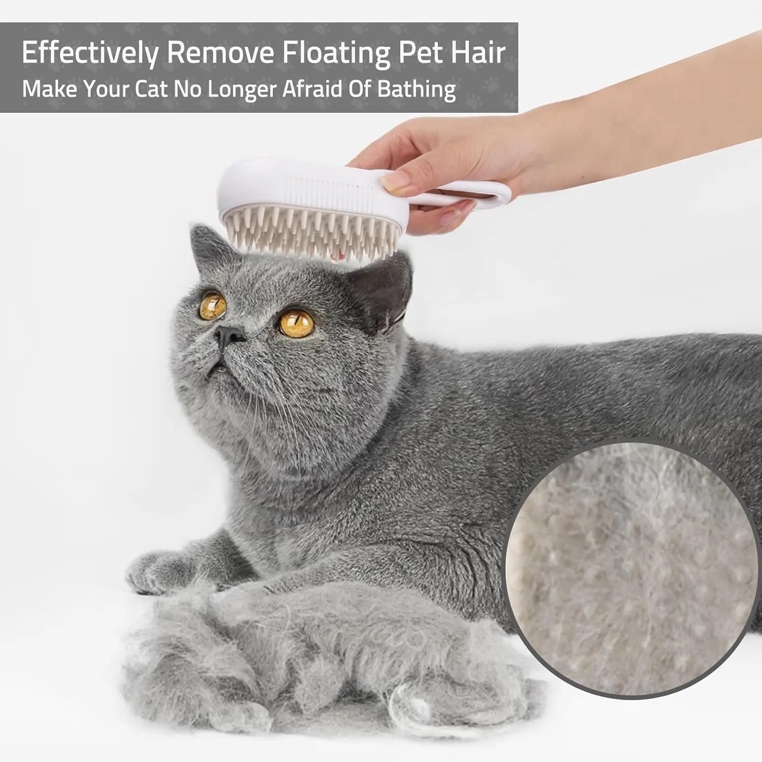 Spray Massage Steam Comb One-key Spray Anti-fly Comb Bath Brush Hair Removalsmooth Hair Cat Cake Pet Supplies Cats and Dogs