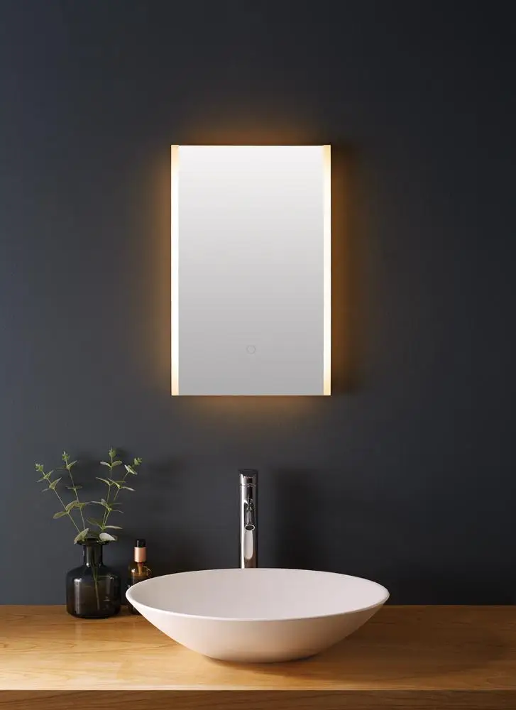 Rectangle shape wall mounted bathroom led mirror factory mass production in Vietnam