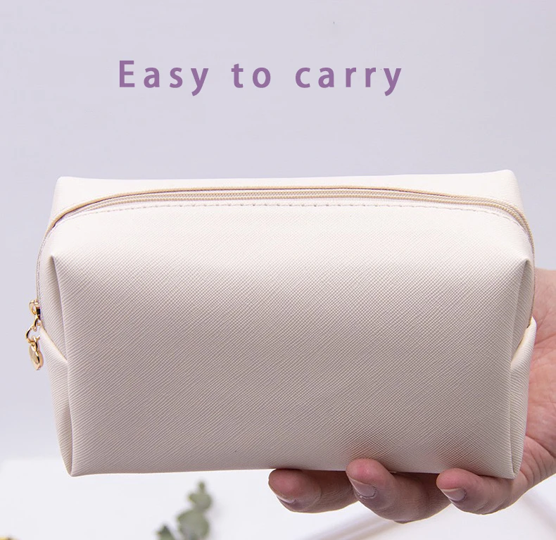 Personalized Luxury Clutch PU Zipper Makeup Cosmetic Bag Large Capacity Wash Bag for Travel