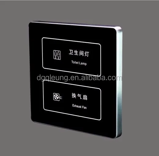 High quality Crystal Glass Panel Touch Switch Hotel light wall Smart Switch with dnd switch