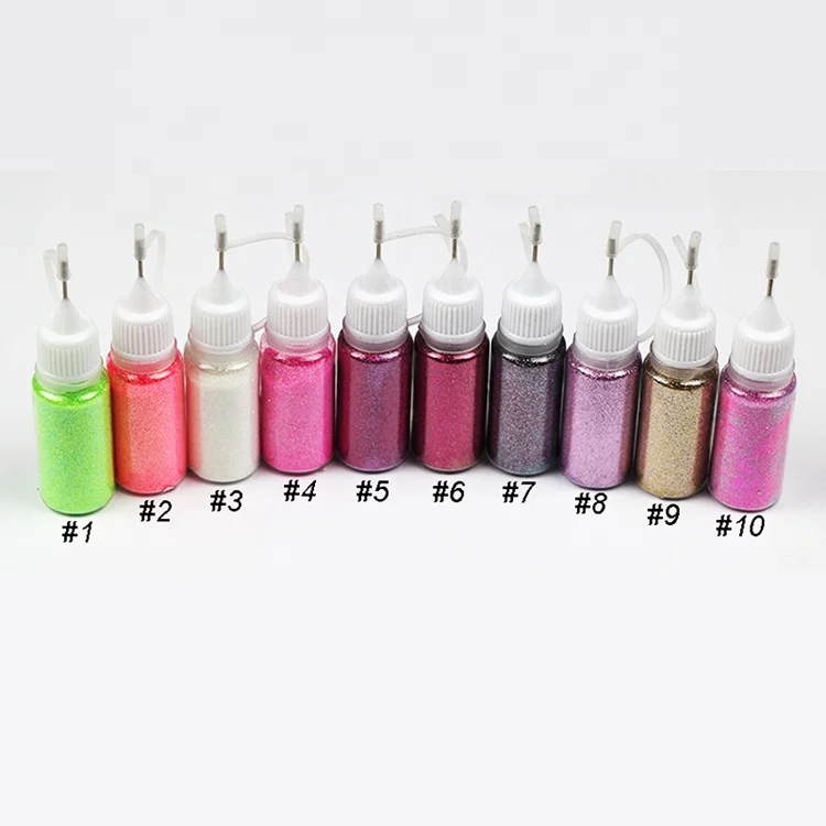 Wholesale holographic laser nail glitter spray powder paint glitter chrome Mirror Nail Polish pigment