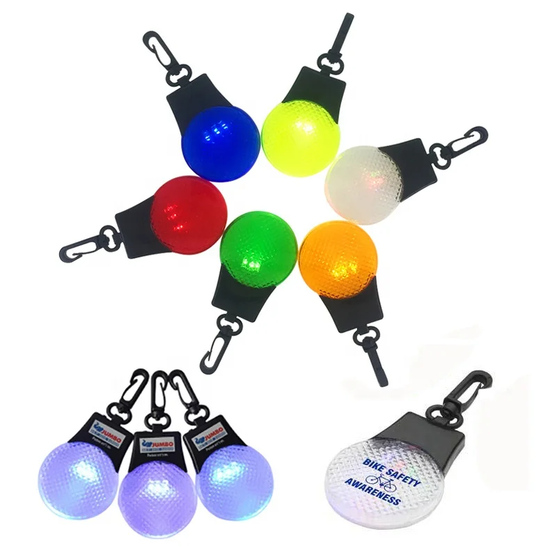 custom Backpack Safety Warning LED Reflector Light Outdoor Hiking Running Sports night Reflective Led Flash Warning Light