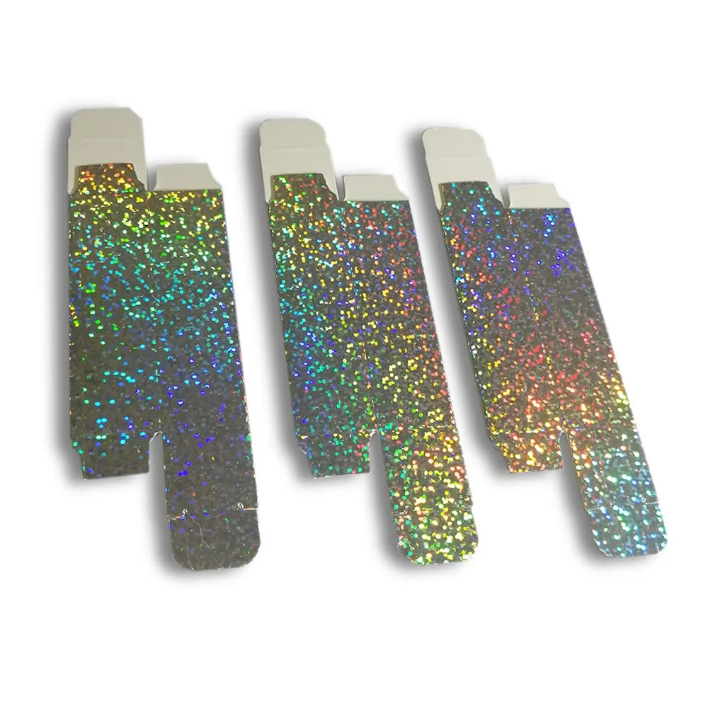 custom empty eyeliner box packaging cuticle oil pen wrapping box sliver holographic eyeliner package boxes