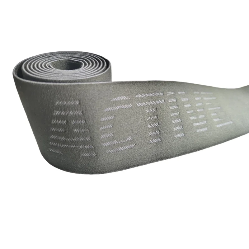 Custom Factory 1- 8cm any colors woven logo Polyester Fabric Jacquard elastic band for garments