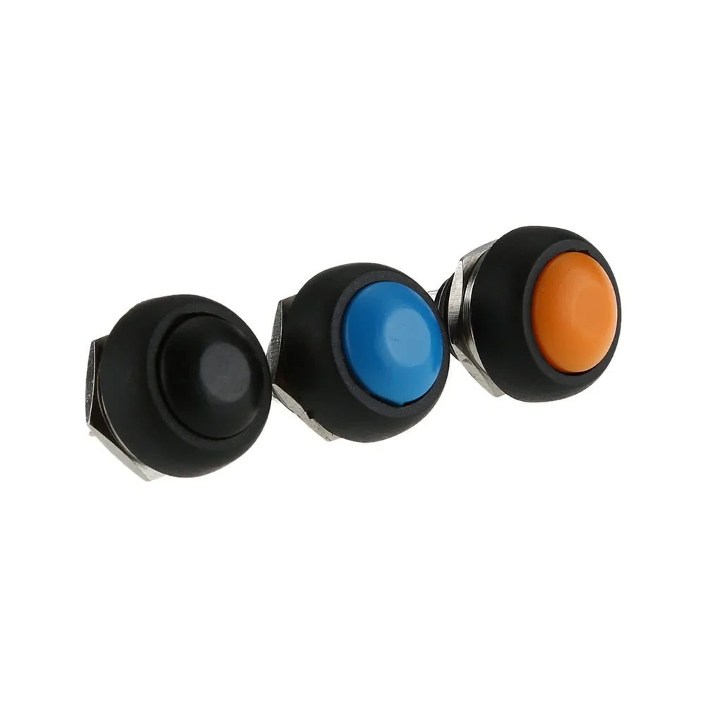 Mini Round 12V Momentary Push Button Horn OFF/ON Doorbell Switch SPST