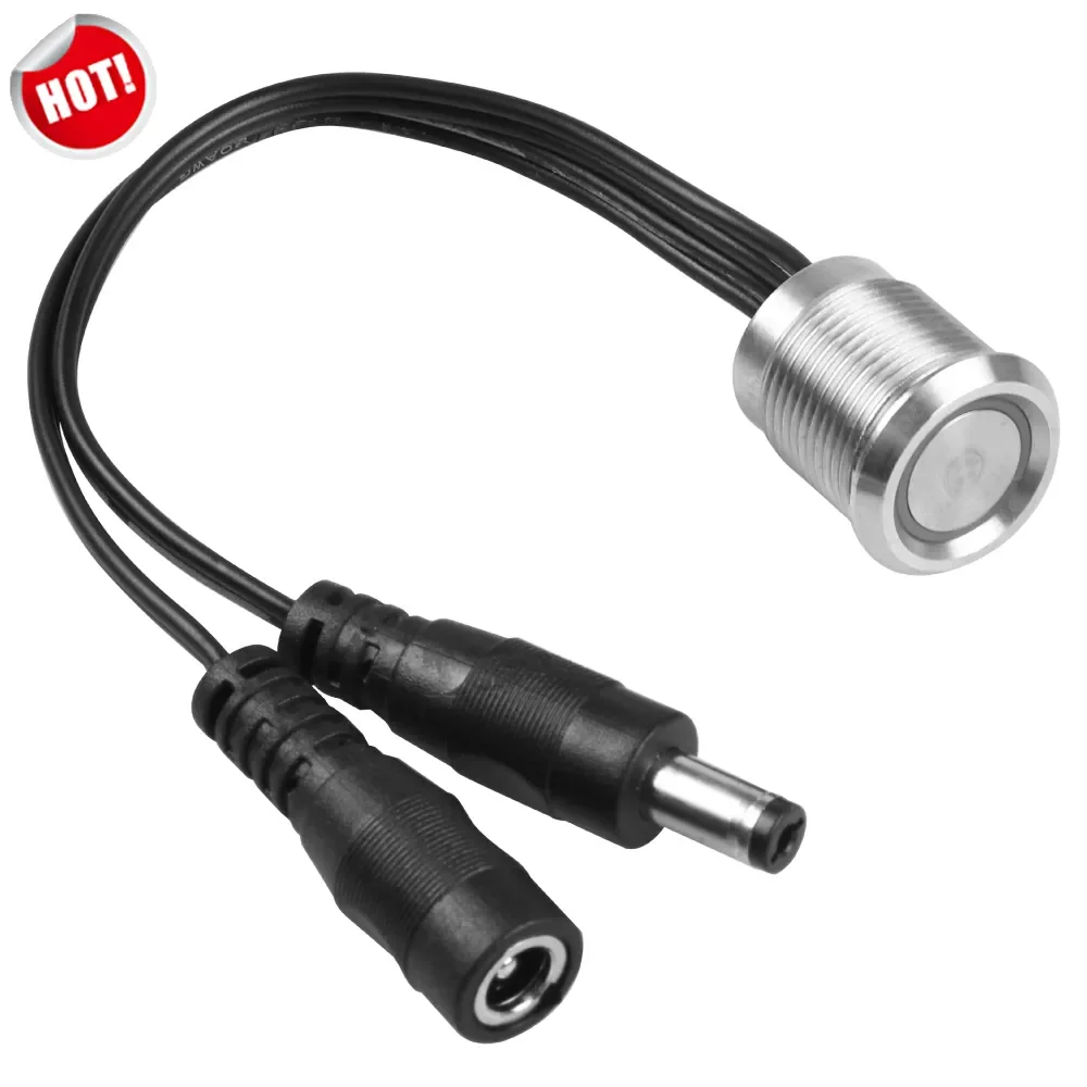 DC12V-24V 6A светодиодный сенсорный диммер 16 мм из нержавеющей стали мгновенный переключатель для светодиодных полос