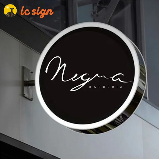 Customized wall mounted indoor street/toilet advertising double sided led light box for store sign