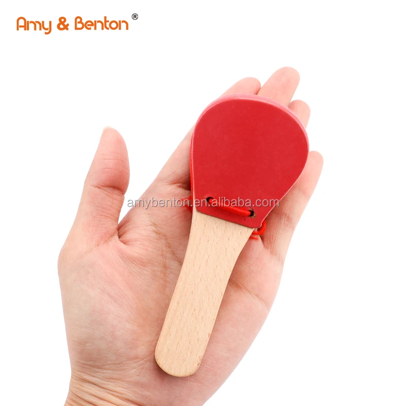 Wholesale Kids Noise Maker Musical Toys Wooden Hand Clapper Musical Instruments From amybenton
