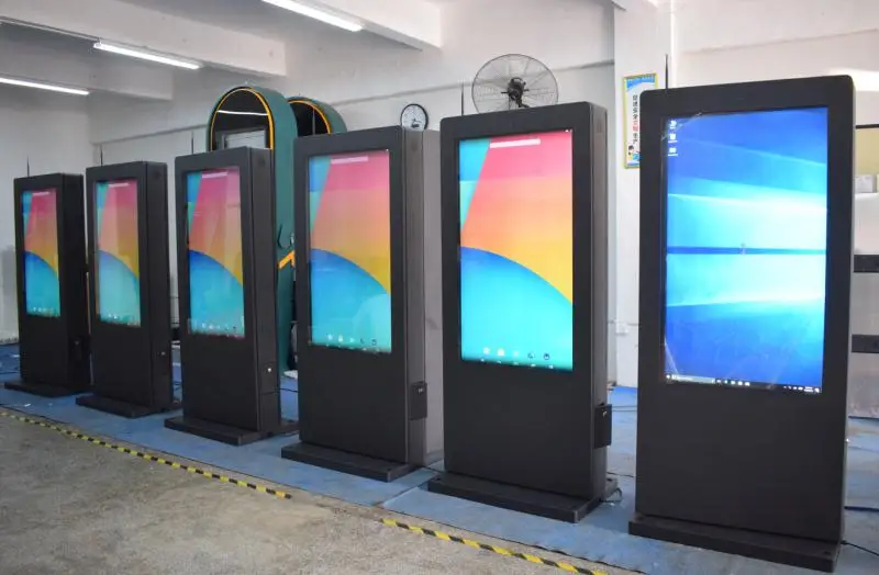 Waterproof tactile exterieur outdoor lcd display advertising screen android digital signage totem kiosk
