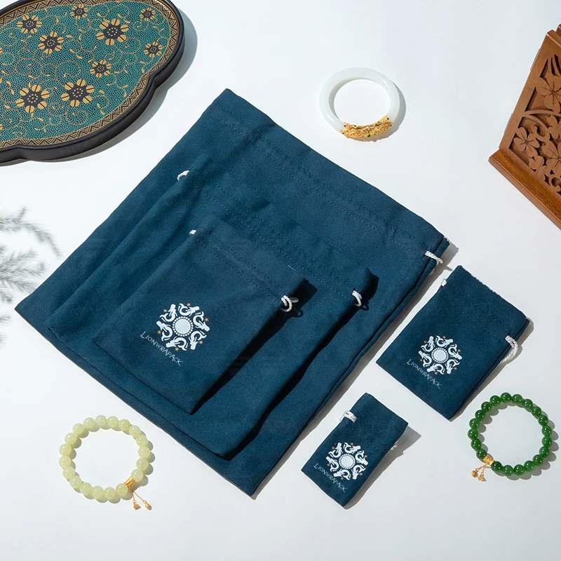Lionwrapack Free Sample: Custom Logo Jewelry Bag Set, Bracelet Drawstring Pouch, Necklace Ring Packaging