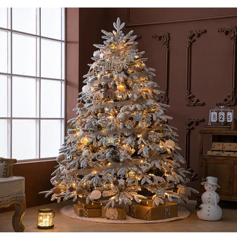 Premium Mixed Artificial Christmas Tree Flocked Kerstbomen with Snow for Home Use
