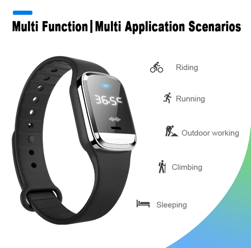 New Design Ultrasonic Repelling Mosquito Non-pollution Size-adjustable Watch Anti Mosquito Bracelet