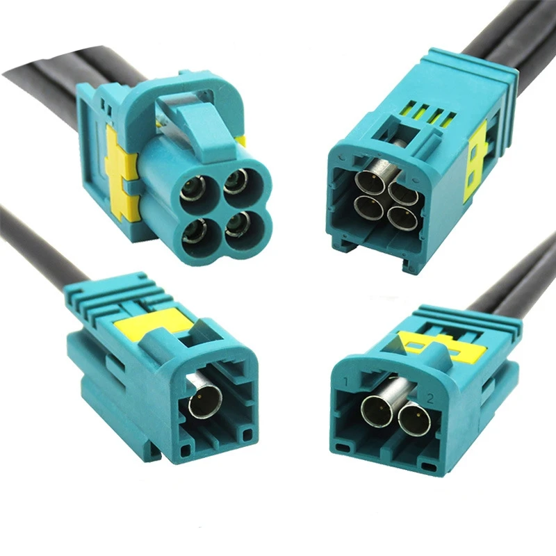 Customized RG174 Mini Fakra 2way 4way male to female extension cable for car