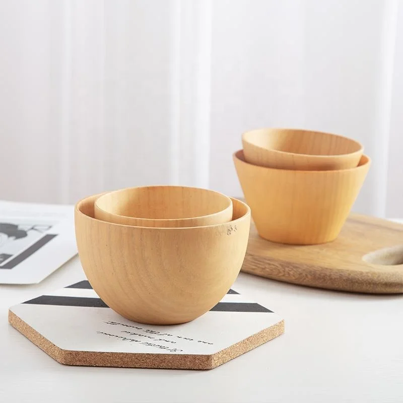 simple style salad bowl bamboo eco friendly fiber wooden bowl bamboo