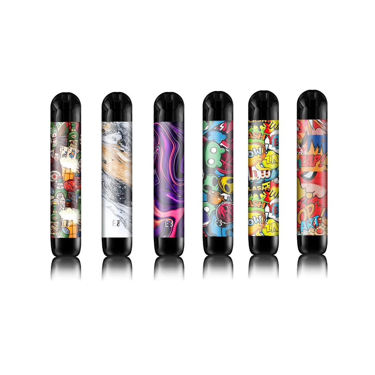 
2020 Hot selling electronic cigarette E8 Pod Kit 350mAh Built-in Battery 1.2ml Refillable Atomizer Resistance 1.5ohm 