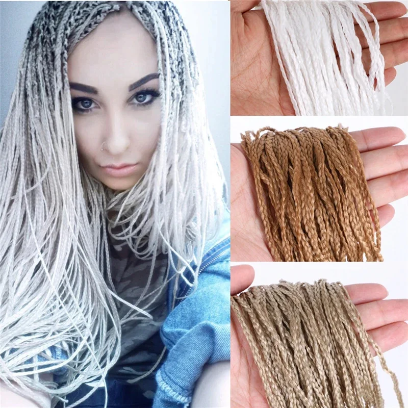 24 Inch Wholesale Factory Price Synthetic Hair Micro Zizi Box Wavy Style Braid Crochet Million Micro Twist Braid