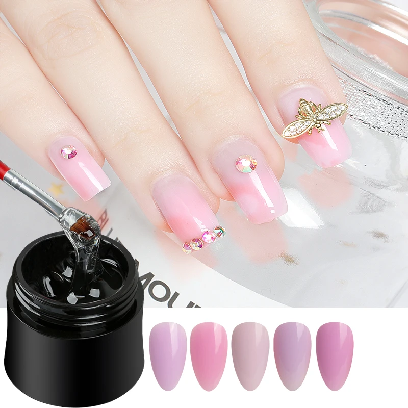 HS High Quality 115 Colors Nail Jelly Gel Builder Private Label  Camouflage Nails Extension Construction Gel