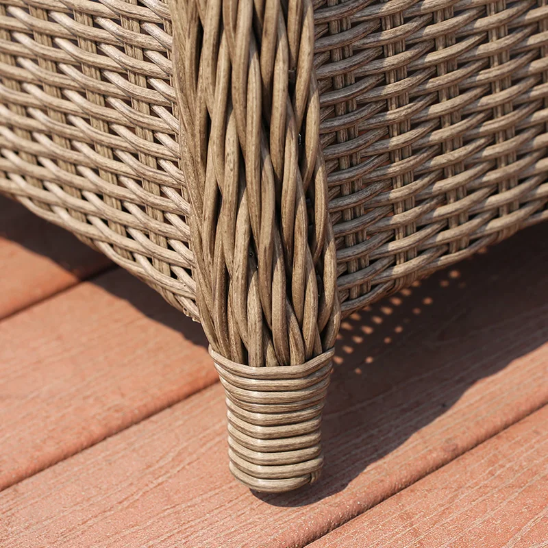 Luxury outdoor modern style patio garden furniture 2 sofa chairs tea table sets rattan balcony furniture indoor