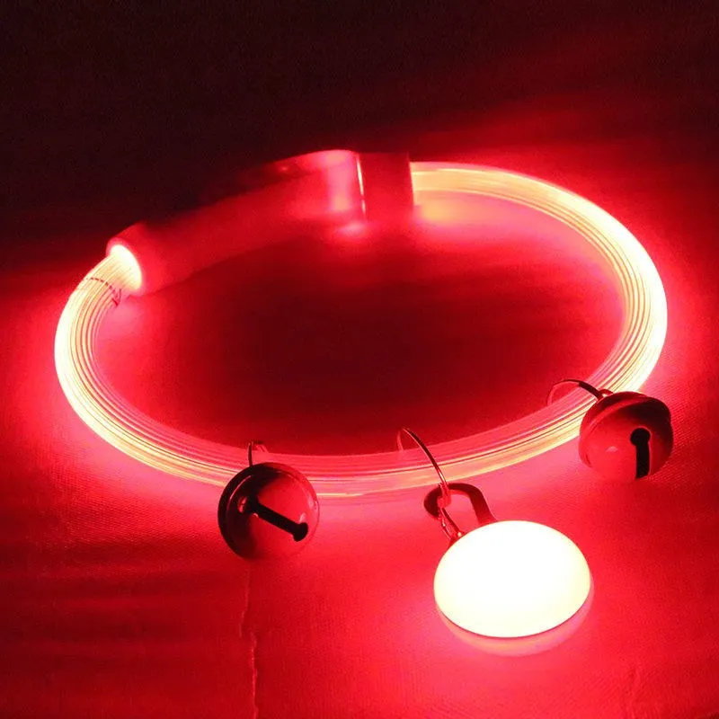 Wholesale LED lighted dog collar USB rechargeable Dog leash keep dog in safe