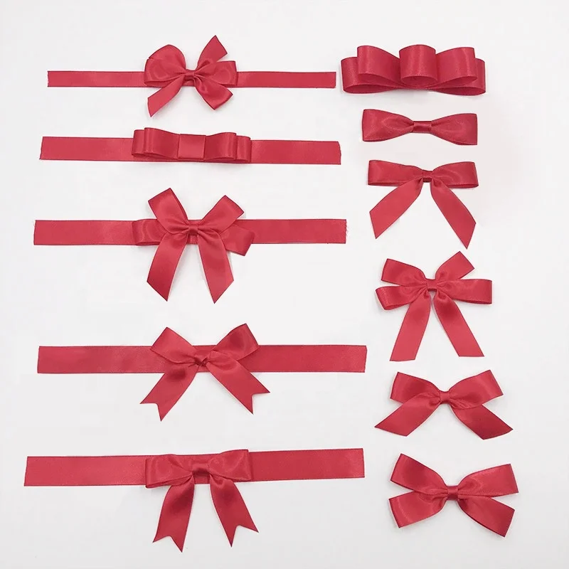 Customized various bow with elastic loop gift wrapping ribbon bow