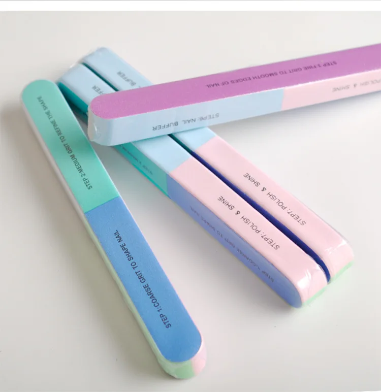 Wholesale Custom Nail Supplies Tools 7 Functions Polishing Smooth Shining 4 Ways Nail File and Buffer
