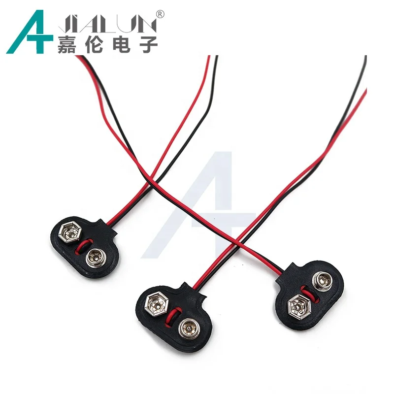 JIALUN 9V Battery Snap T Style Battery connector with wire