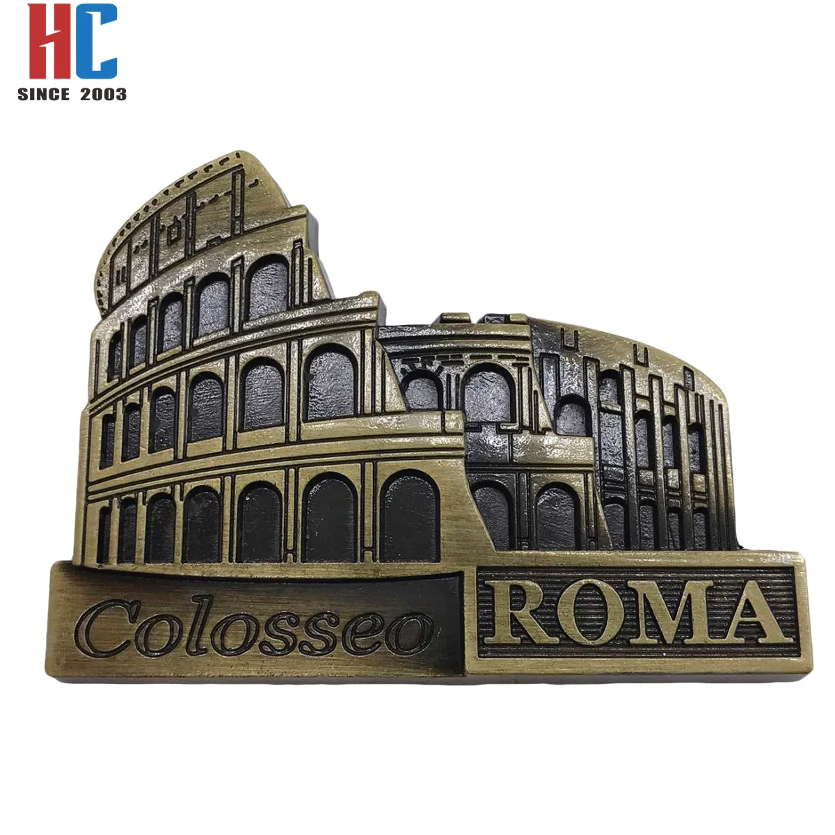 20 Years Factory Custom Rome Colosseum Italy Metal 3D Fridge Magnet gift