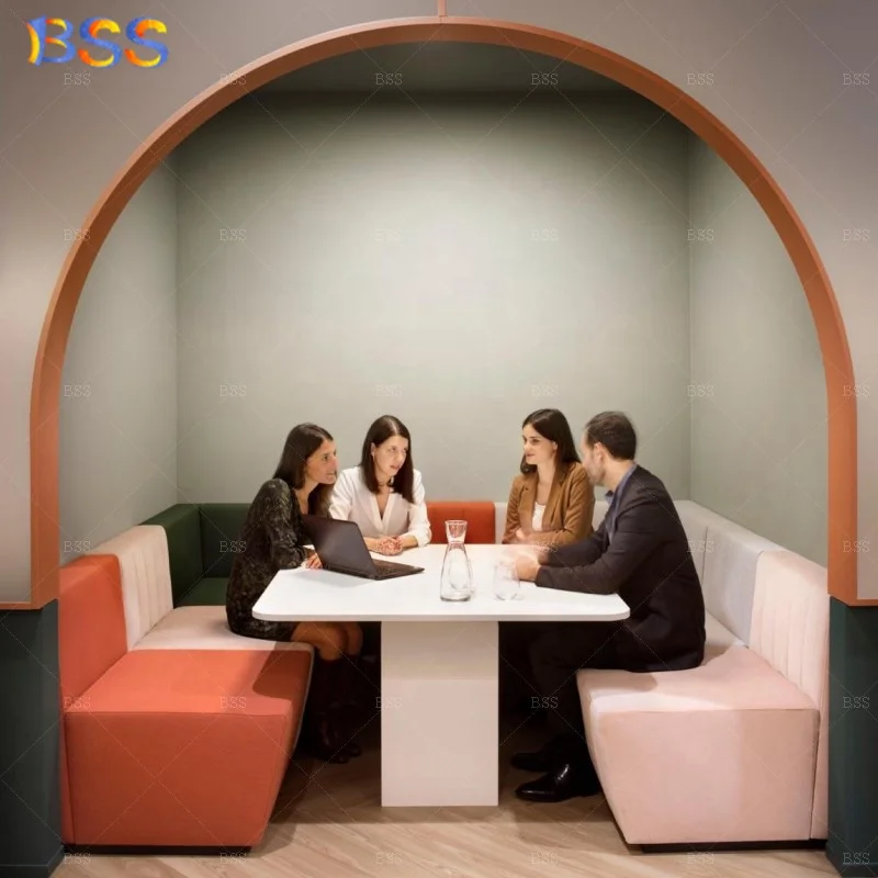 Factory Price Fantastic Customised 6ft Long 8 Chairs White Marble Top Large Square Shape Conference Table