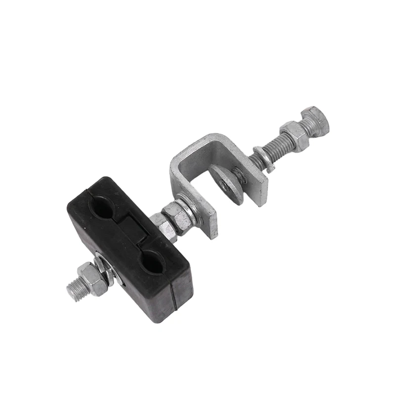 Stainless steel strip down lead clamp for steel pipe pole mount clamp type down lead fixing hardware ADSS down lead clamp