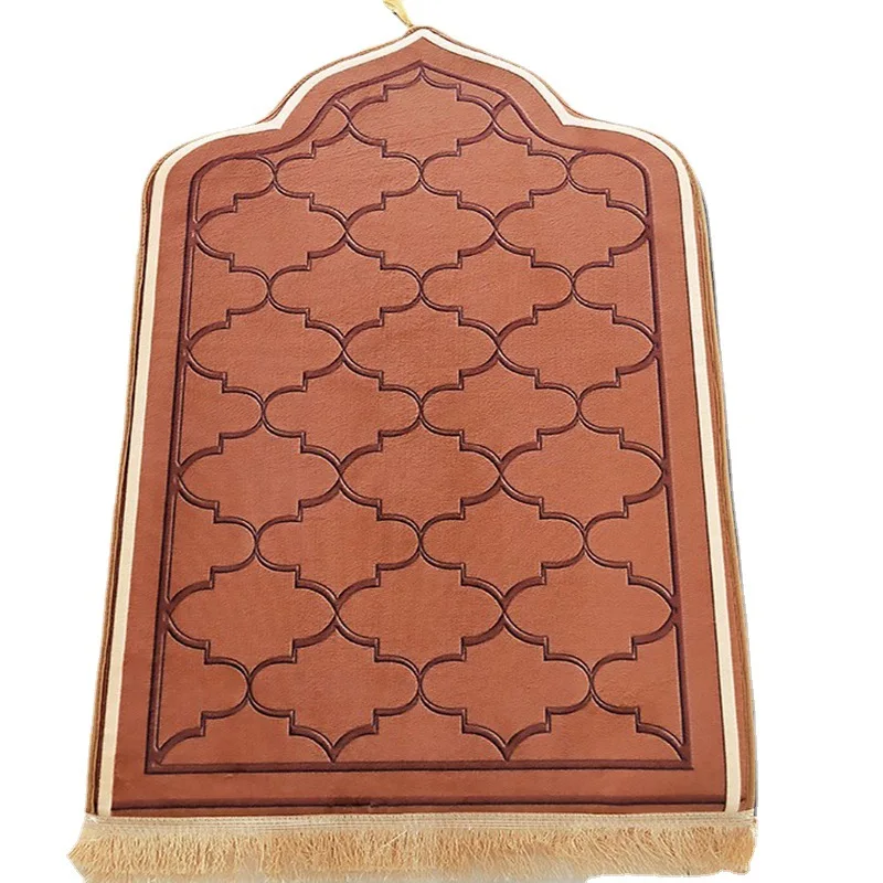 Custom Prayer Mat Turkish Prayer Mat Sejadah Black Foam Interactive Prayer Mat Muslim with Tassel