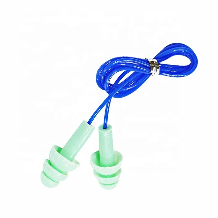 Безопасные трехслойные Ce Ansi As/nzs сертифицированные 32db Проводные Беруши Многоразовые силиконовые беруши с