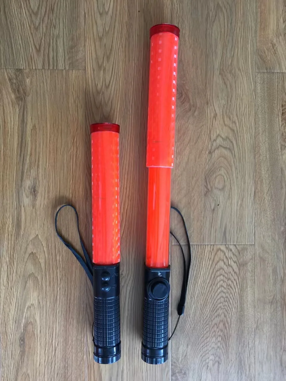 Traffic command Pedestrian control adjustable Telescopic led flashing stick safety signal wands expandable traffic light batons