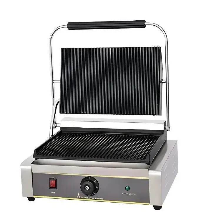 Electric Stainless Steel Bbq Plate Gas Panini Grill Machine Commercial Electric Panini Grill Press Board Grill