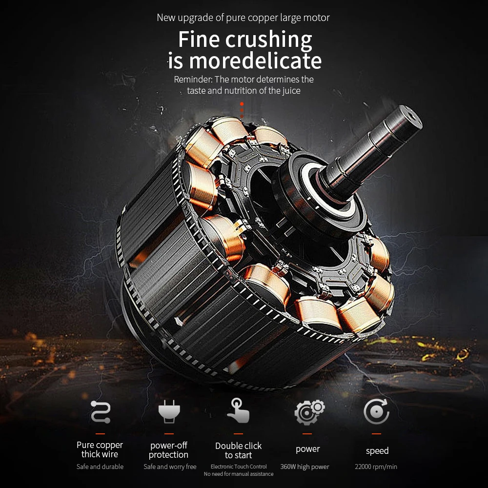 25oz Personal Blender for Shakes Smoothies BPA Free Leak proof Lid USB Rechargeable Fruit Juicer Mini portable blender