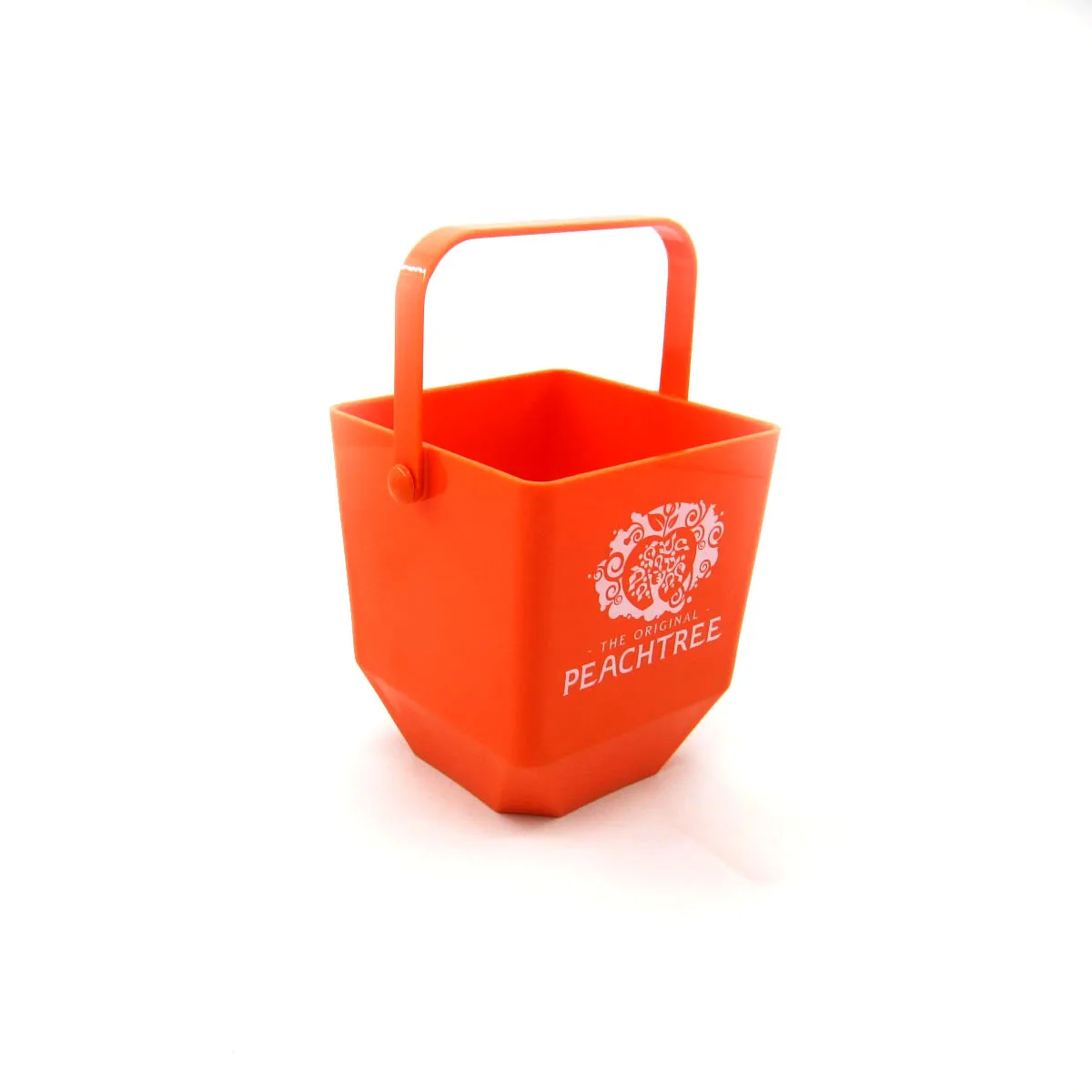 Plastic mini square ice bucket with handle